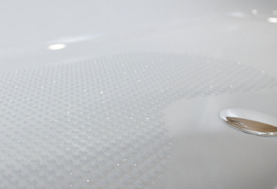 Fortuna aszimmetrikus fürdőkád H2O csúszásgátló felület